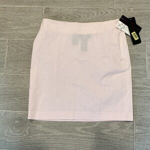 Ralph by Ralph Lauren Pink/White Pinstriped Women's Skirt Sz 2 NWT